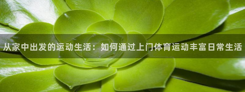 风速体育app：从家中出发的运动生活：如何通过上门体育运动丰富日常生活